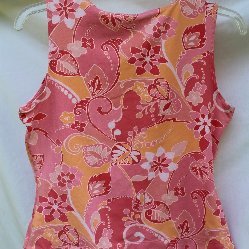 2 Women's Ativa Yoga Tanks Lime Green/Corals Sz M - Picture 3 of 9